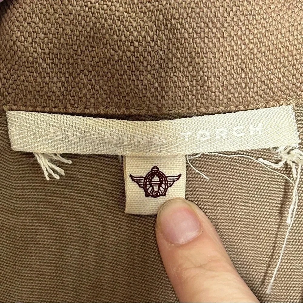 Velvet Torch Multi Pocket Utility Jacket in Khaki - Picture 10 of 14